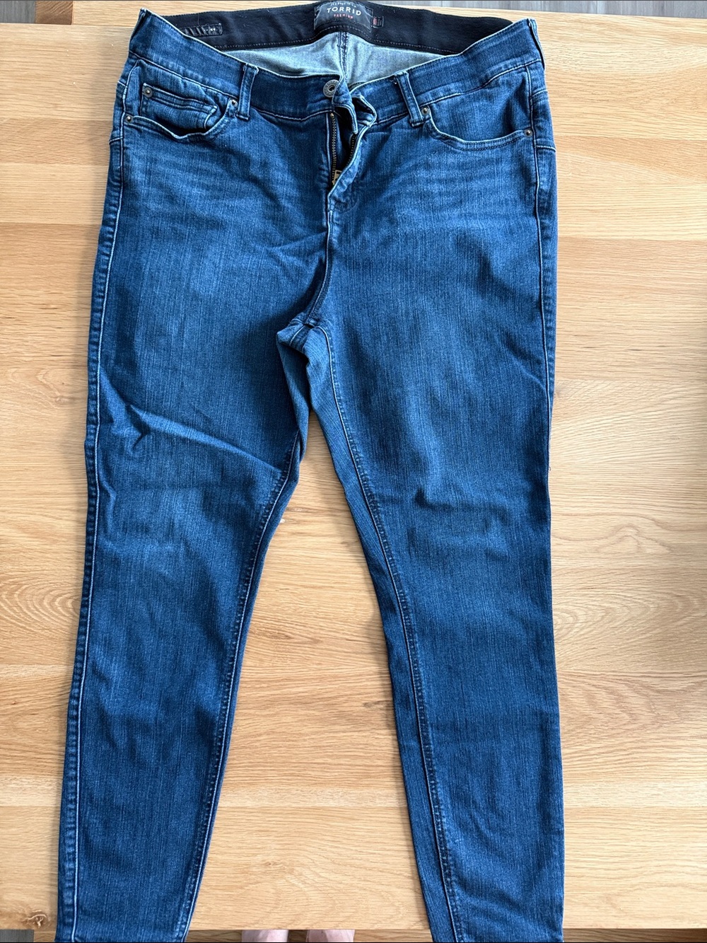 torrid Dark Blue Skinny Jeans - Tapered Stretch Denim (1)